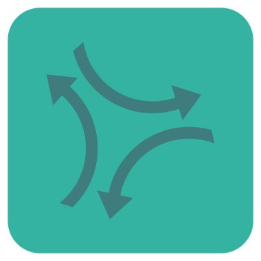 Exchange oklar düz kare vektör simgesi