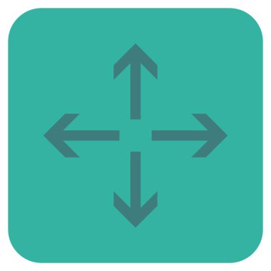 Oklar düz kare vektör simgesini genişletin