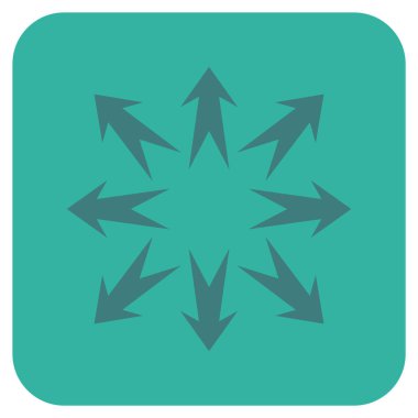 Oklar düz kare vektör simgesini genişletin