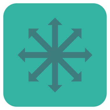 Oklar düz kare vektör simgesini genişletin