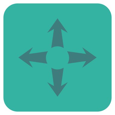 Oklar düz kare vektör simgesini genişletin