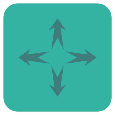 Oklar düz kare vektör simgesini genişletin