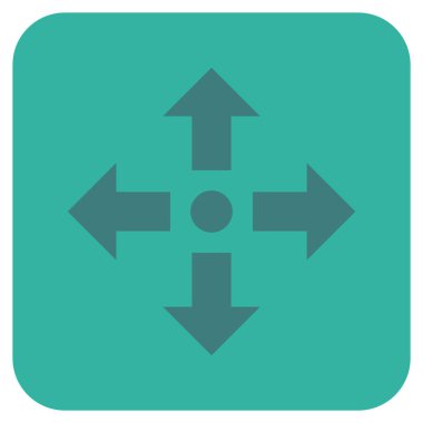 Oklar düz kare vektör simgesini genişletin