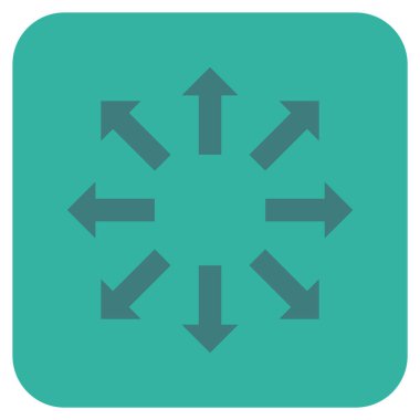 Oklar düz kare vektör simge patlayabilir