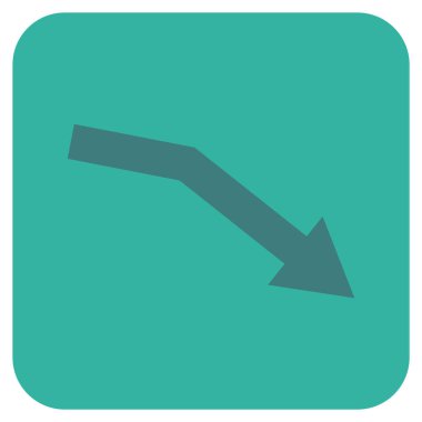 Trend düz kare vektör simge başarısız