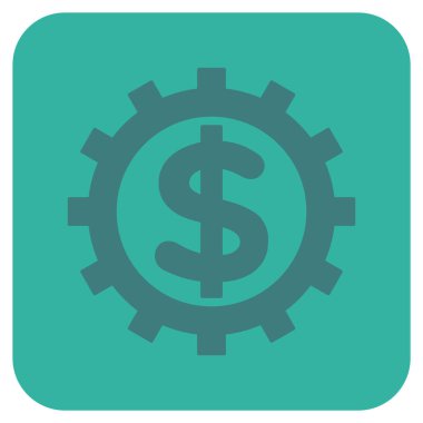 Finans sektöründe düz kare vektör simgesi