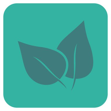 Flora Bitki düz kare vektör simgesi