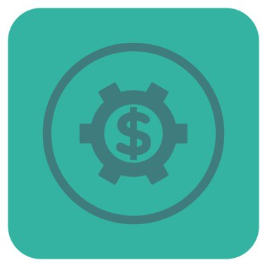 Mali Ayarlar düz kare vektör simgesi