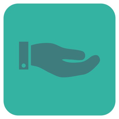 El düz kare vektör simgesi