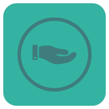 El düz kare vektör simgesi