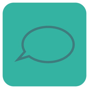 İpucu bulut düz kare vektör simgesi