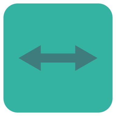 Vektör simge yatay Flip düz kare