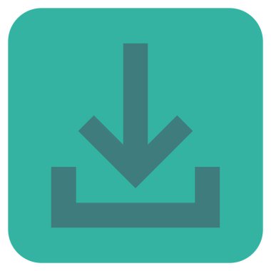 Gelen kutusu düz kare vektör simgesi