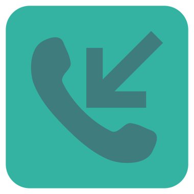 Gelen arama düz kare vektör simgesi