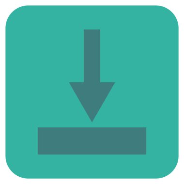 Alt düz kare vektör simgesi hareket