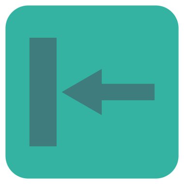 Vektör simge sol düz kare taşı