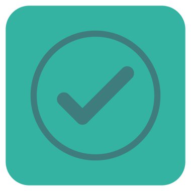 Tamam düz kare vektör simgesi