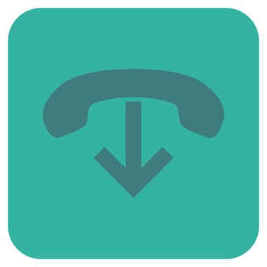 Vektör simge telefon asmak düz kare