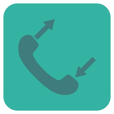 Düz konuşmak telefon vektör simgesi kare