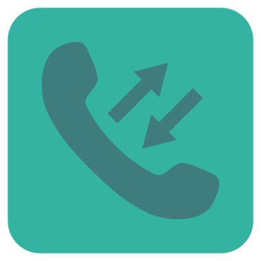 Düz konuşmak telefon vektör simgesi kare