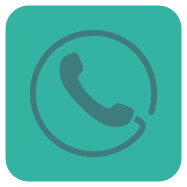 Telefon düz kare vektör simgesi