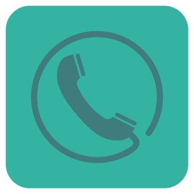 Telefon düz kare vektör simgesi