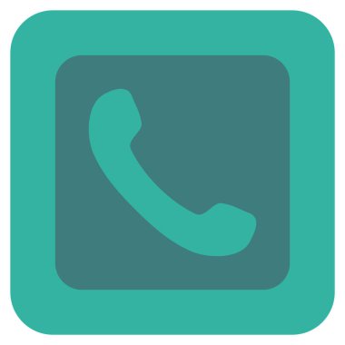 Telefon düz kare vektör simgesi