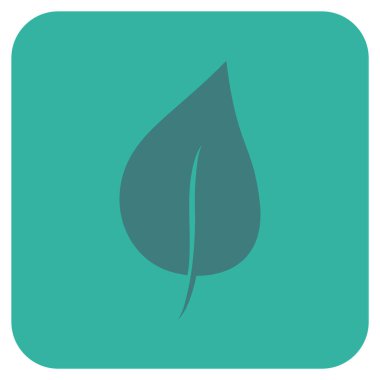 Bitki yaprak düz kare vektör simgesi