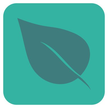 Bitki yaprak düz kare vektör simgesi