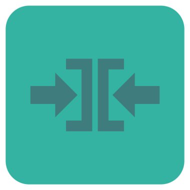 Basın yatay yöndeki düz kare vektör simgesi