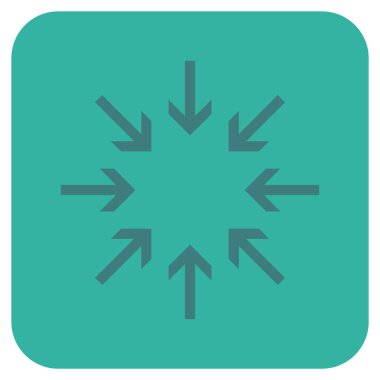 Basınç oklar düz kare vektör simgesi