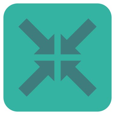 Basınç oklar düz kare vektör simgesi