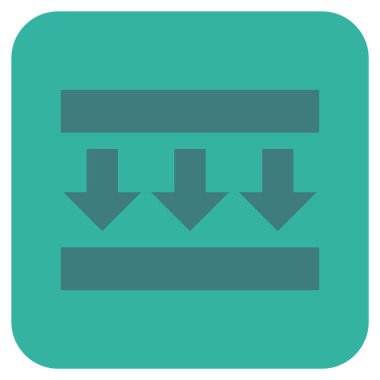 Vektör simge basıncı aşağı düz kare