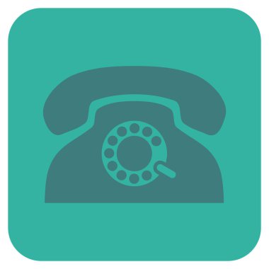 Nabız telefon düz kare vektör simgesi