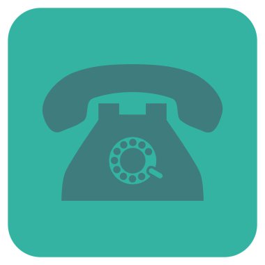 Nabız telefon düz kare vektör simgesi