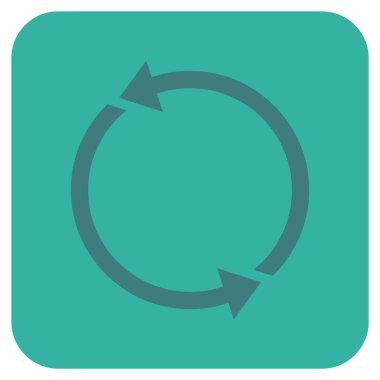 Geri dönüşüm düz kare vektör simgesi