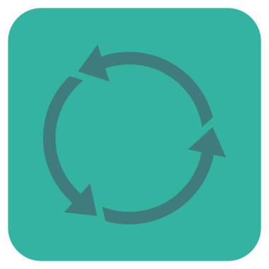 Geri dönüşüm düz kare vektör simgesi