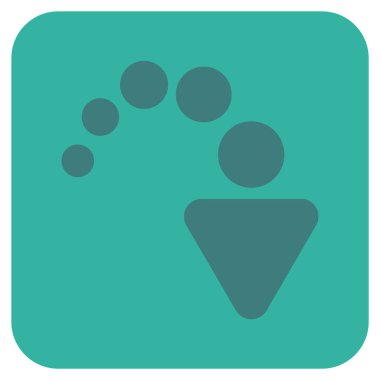 Düz kare vektör simge Yinele