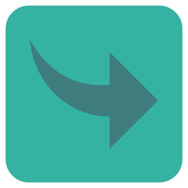 Düz kare vektör simge Yinele