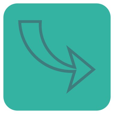 Düz kare vektör simge Yinele