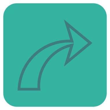 Düz kare vektör simge Yinele