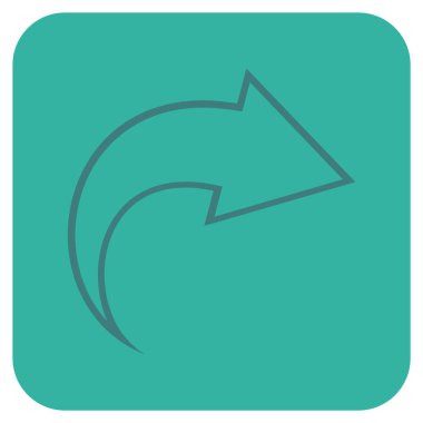 Düz kare vektör simge Yinele