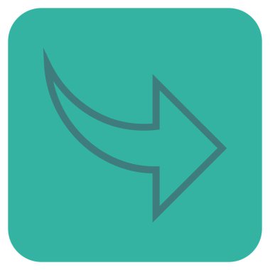 Düz kare vektör simge Yinele