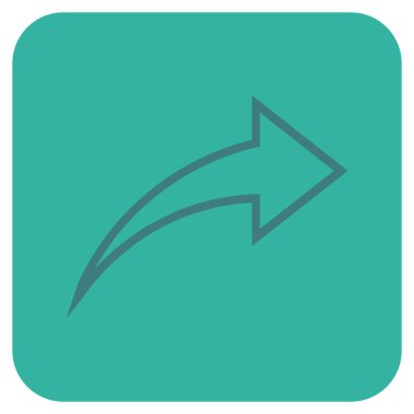 Düz kare vektör simge Yinele