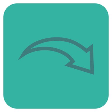 Düz kare vektör simge Yinele