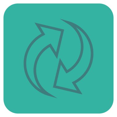 Oklar düz kare vektör simge Yenile