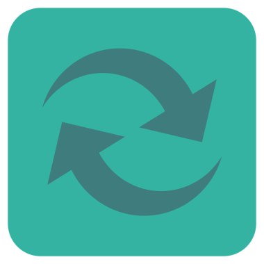 Oklar düz kare vektör simge Yenile