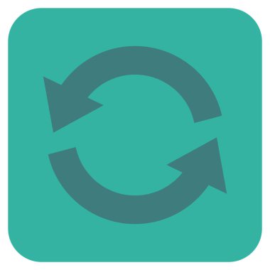 Düz kare vektör simge Yenile