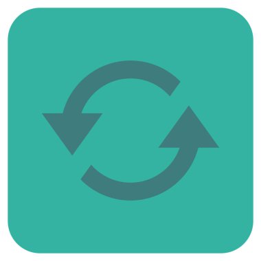 Oklar düz kare vektör simge Yenile