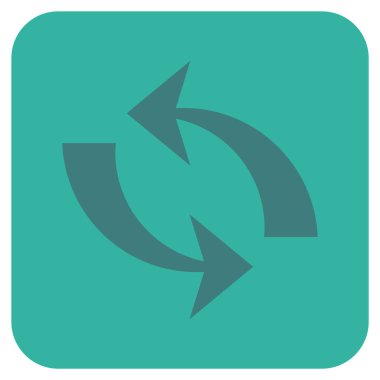 Düz kare vektör simge Yenile